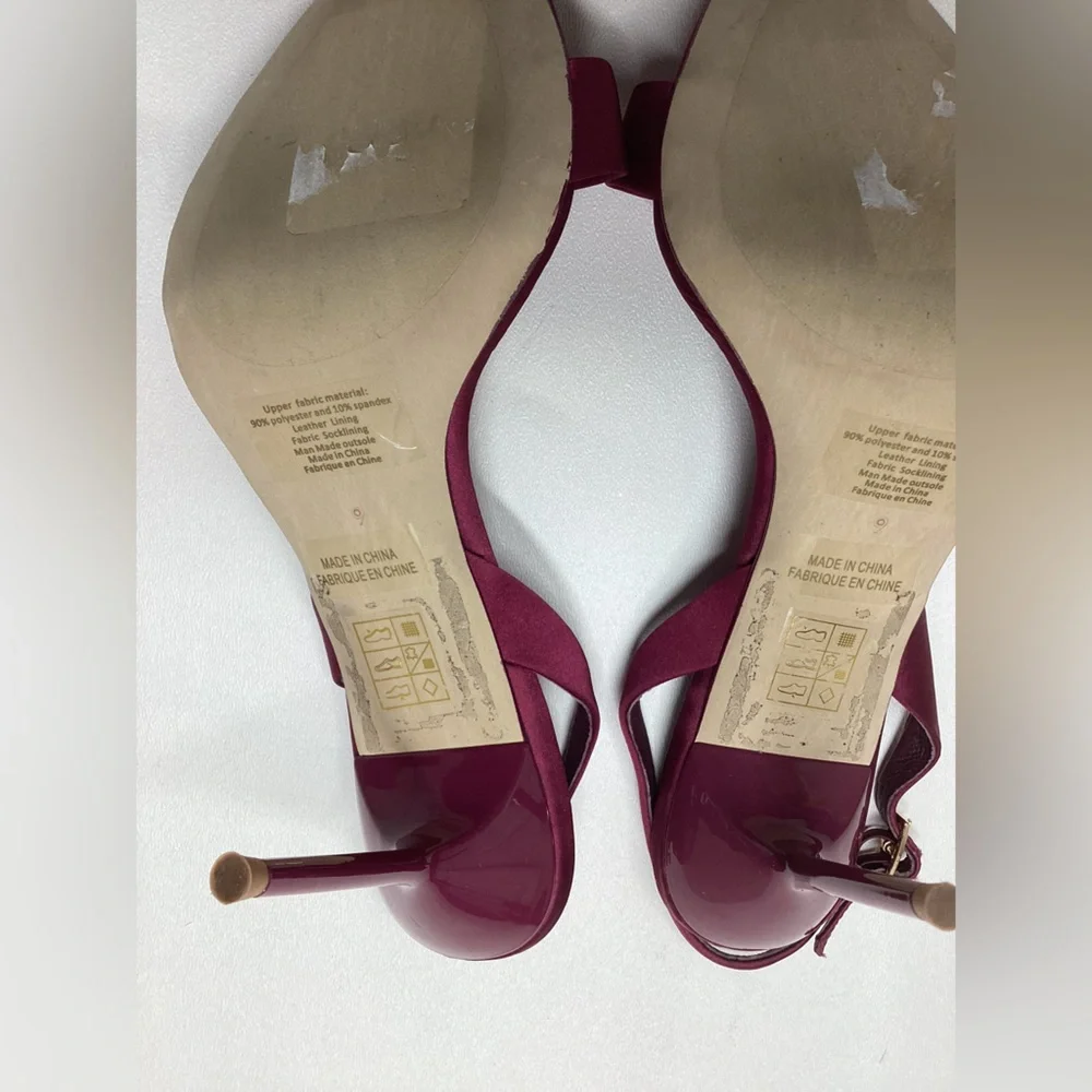 JEFFREY CAMPBELL Go-getter Sandal In Fuchsia Satin Size 9 - Picture 11 of 13